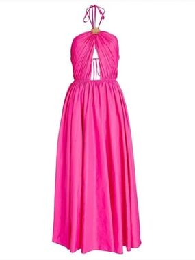 NWT. $495 Staud  Dress in Recycled Nylon SZ 6 pink